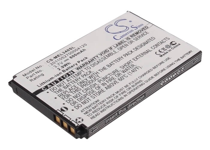 3.7V, 800mAh, Li-ion Battery fits Mobistel, El340, El340 Dual Blau, 2.96Wh