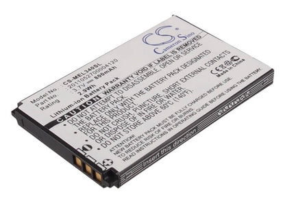 3.7V, 800mAh, Li-ion Battery fits Mobistel, El340, El340 Dual Blau, 2.96Wh