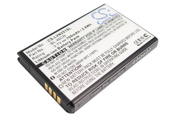 3.7V, 700mAh, Li-ion Battery fits Lg, A340, Cosmos 2, 2.59Wh