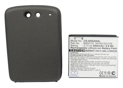 3.7V, 2400mAh, Li-ion Battery fits Google, G5, Nexus One, 8.88Wh