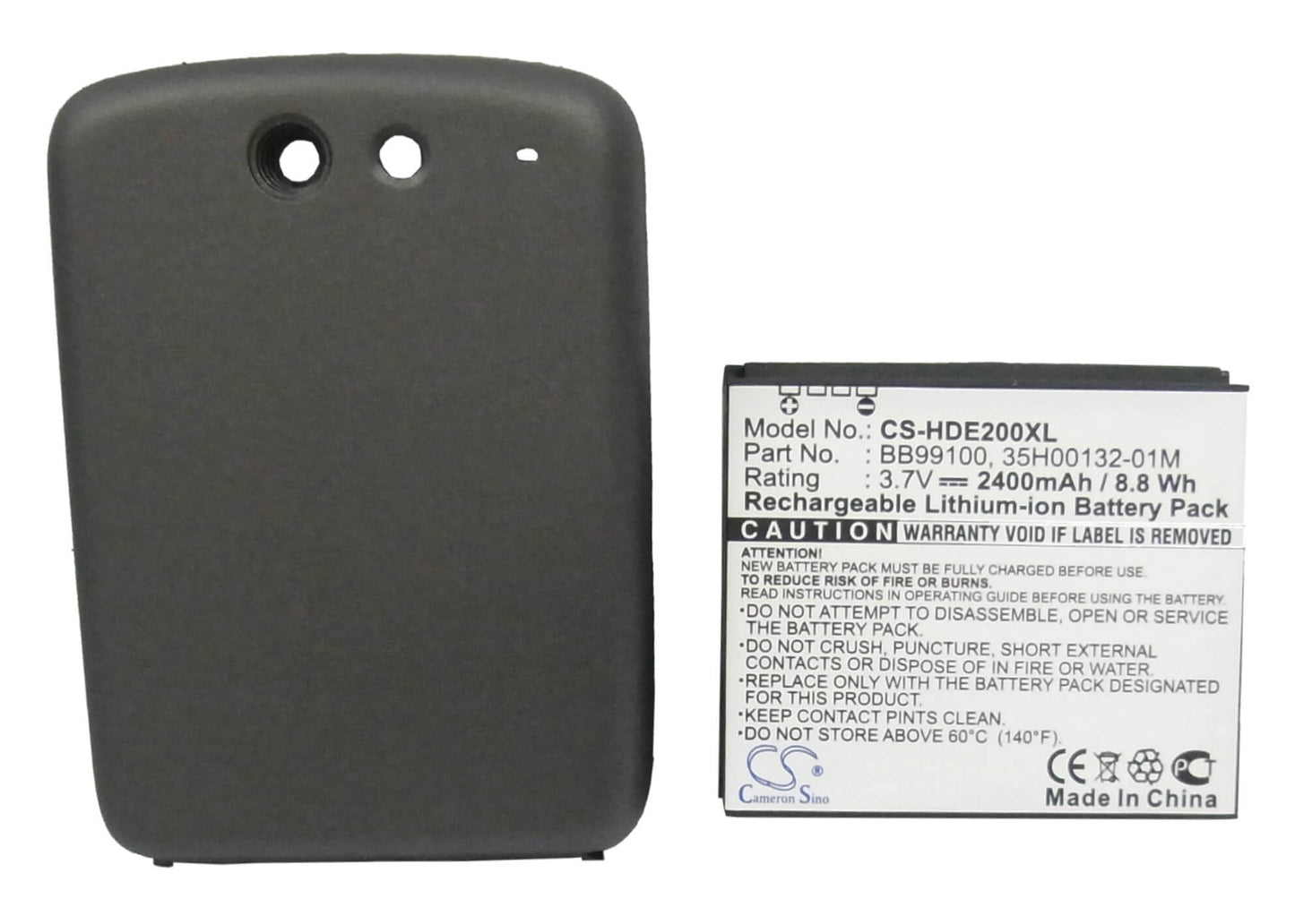 3.7V, 2400mAh, Li-ion Battery fits Htc, Dragon, G5, 8.88Wh