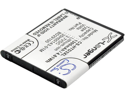 3.7V, 1300mAh, Li-ion Battery fits T-mobile, Hd7, 4.81Wh