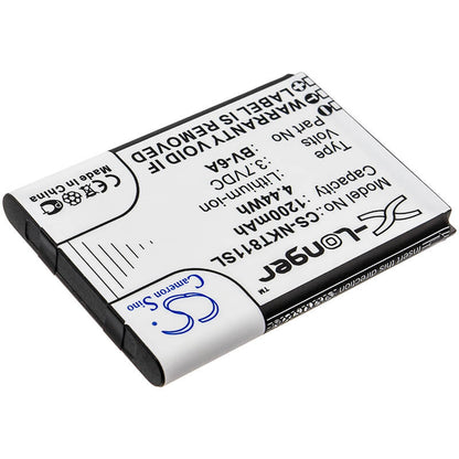3.7V, 1200mAh, Li-ion Battery fits Nokia, 8110 4g, Ta-1048, 4.44Wh