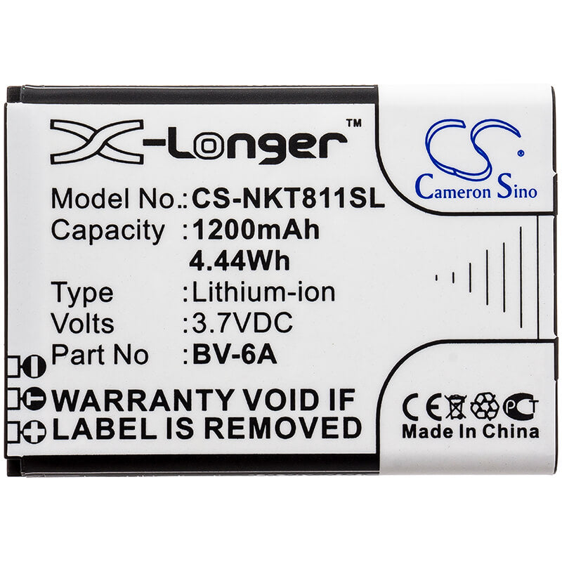 3.7V, 1200mAh, Li-ion Battery fits Nokia, 8110 4g, Ta-1048, 4.44Wh