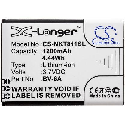 3.7V, 1200mAh, Li-ion Battery fits Nokia, 8110 4g, Ta-1048, 4.44Wh