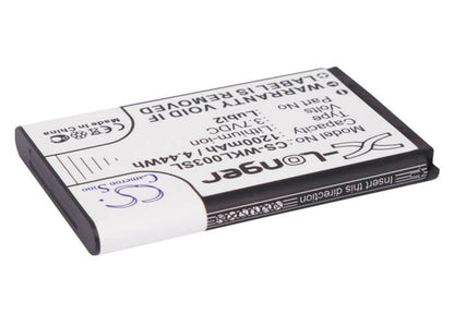 3.7V, 1200mAh, Li-ion Battery fits Vertu, Ascent 2010, Signature S Design, 4.44Wh
