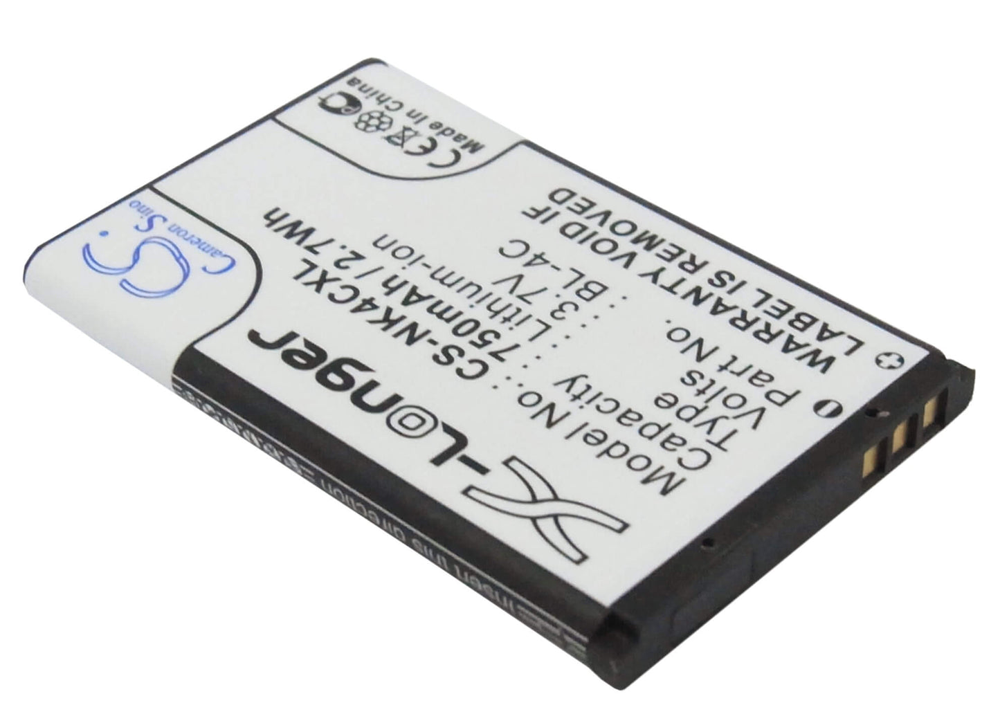 Mobile, Smartphone 3.7V, 750mAh, Li-ion Battery fits Bbk, I267, I508, 2.775Wh