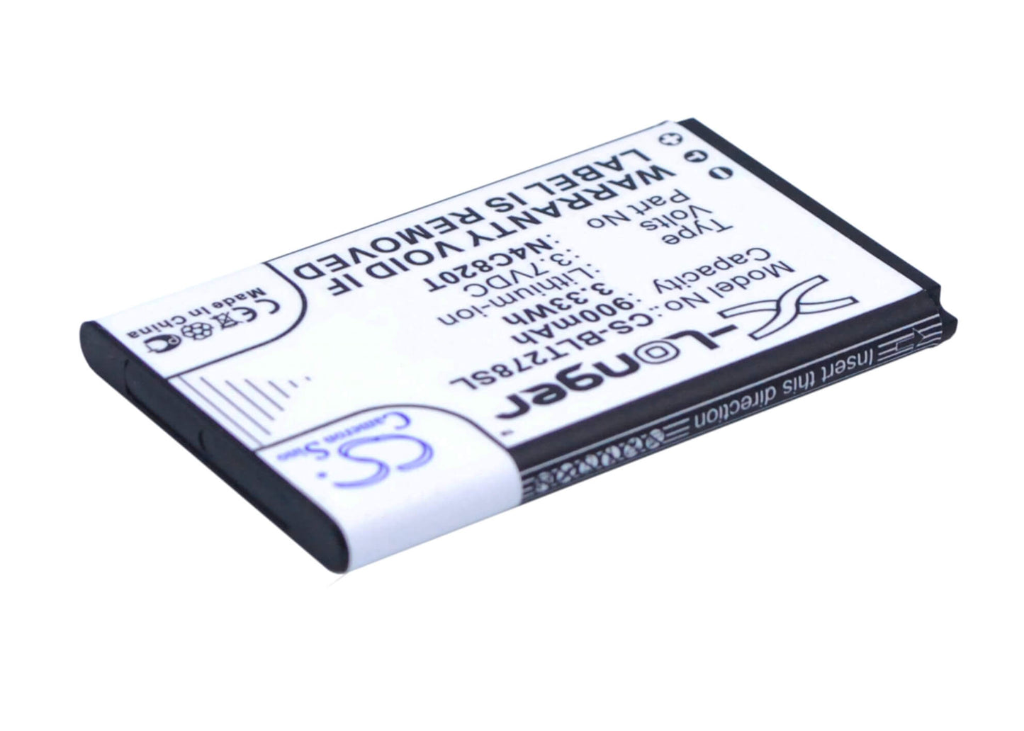3.7V, 900mAh, Li-ion Battery fits Blu, Aria, Jenny Ii, 3.33Wh