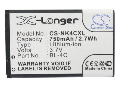 Mobile, Smartphone 3.7V, 750mAh, Li-ion Battery fits Rollei, Compactline 83, 2.775Wh