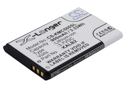 3.7V, 900mAh, Li-ion Battery fits Ok, Big Button, Omp80, 3.33Wh