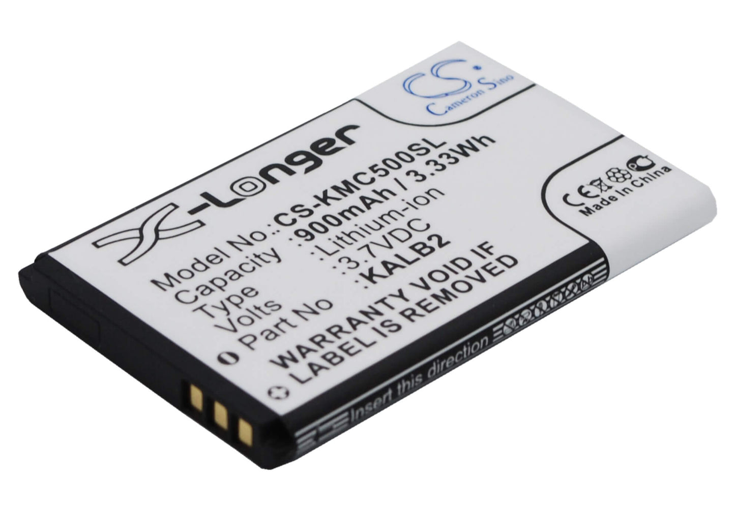 3.7V, 900mAh, Li-ion Battery fits Maxcom, M55, Mm105, 3.33Wh