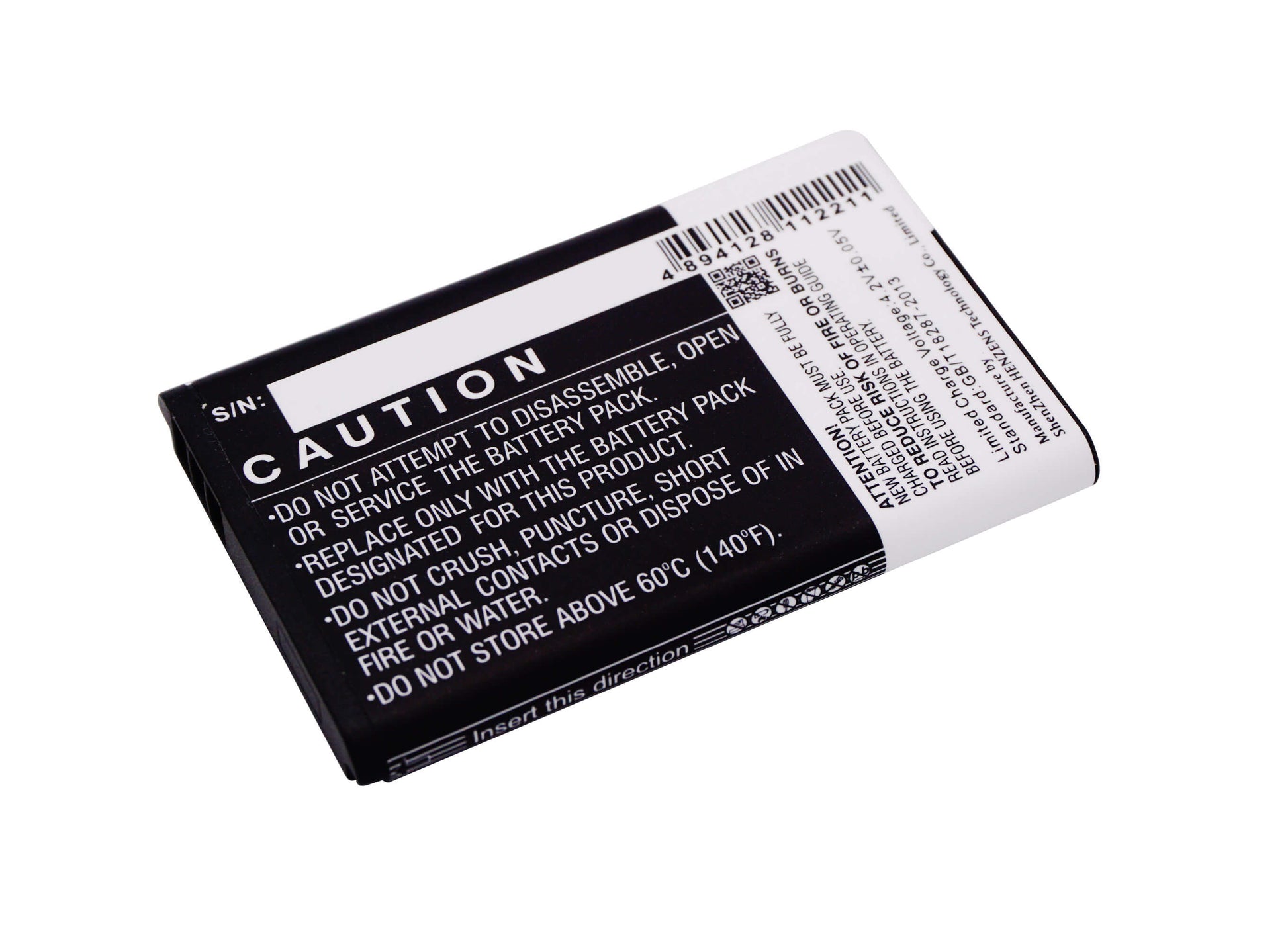 3.7V, 1200mAh, Li-ion Battery fits Cat, B30, 4.44Wh
