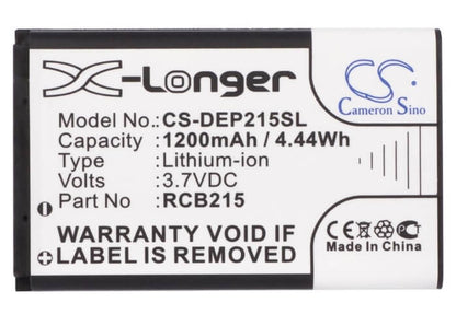 3.7V, 1200mAh, Li-ion Battery fits Spice, C5300, M6464, 4.44Wh