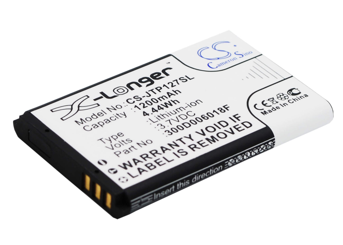 3.7V, 1200mAh, Li-ion Battery fits Caliber, Dab+fm Receiver Hpg 316d, 4.44Wh