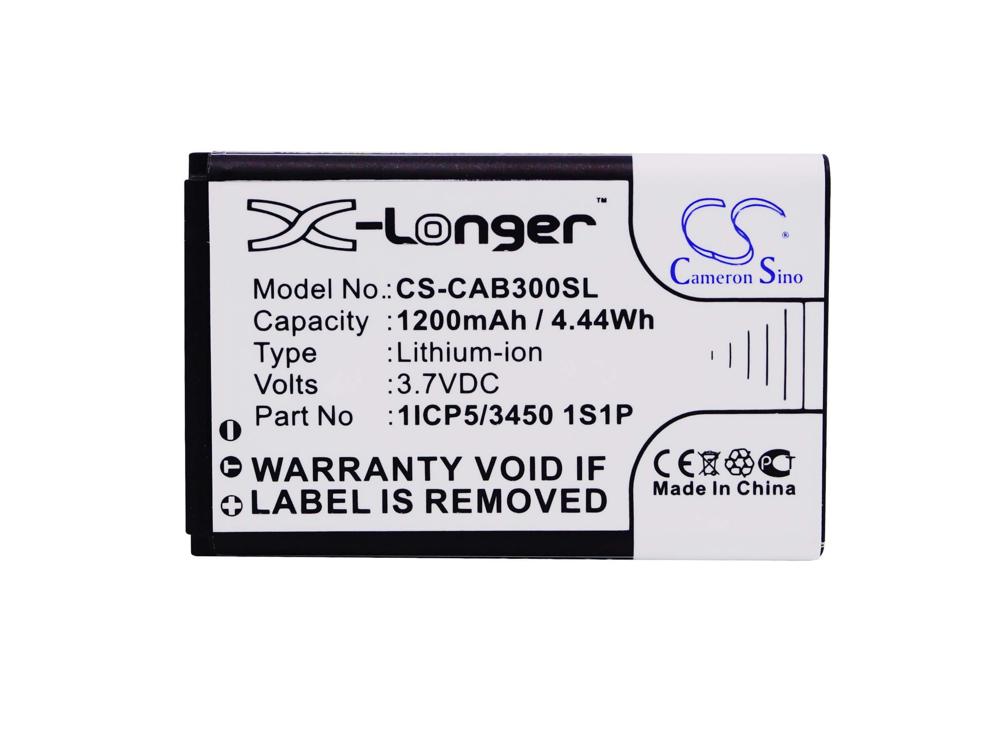 3.7V, 1200mAh, Li-ion Battery fits Manta, Ms1701, Ms2401, 4.44Wh