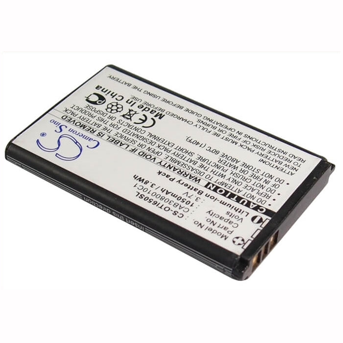 3.7V, 1050mAh, Li-ion Battery fits Alcatel, Ot-i650, 3.885Wh