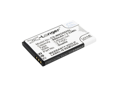 3.7V, 900mAh, Li-ion Battery fits Wiko, Duelle, 3.33Wh
