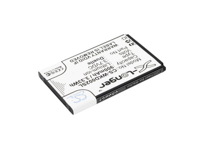 3.7V, 900mAh, Li-ion Battery fits Wiko, Duelle, 3.33Wh
