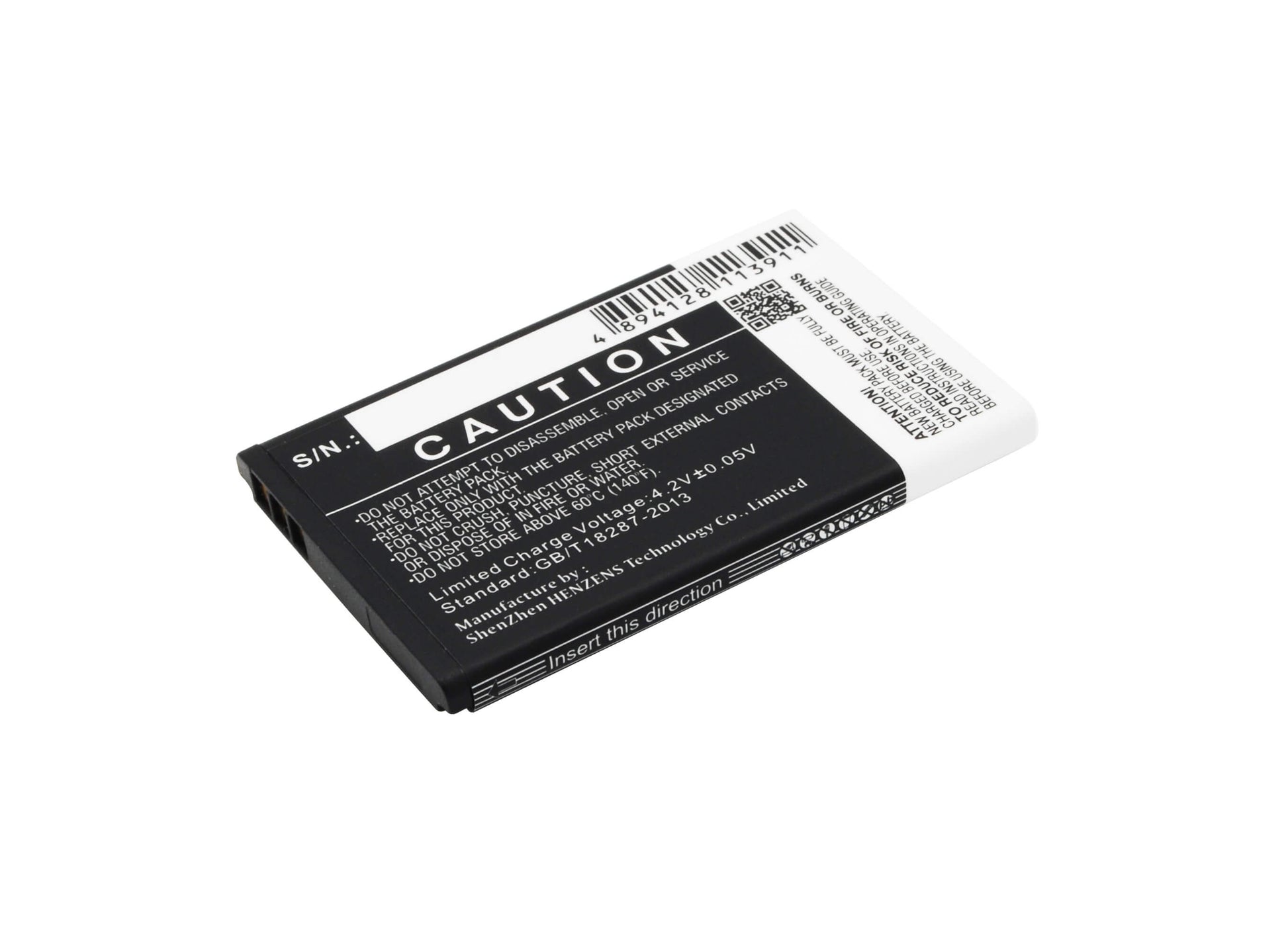 3.7V, 900mAh, Li-ion Battery fits Wiko, Duelle, 3.33Wh