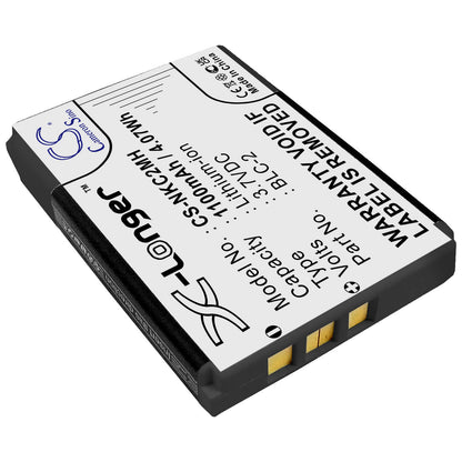 3.7V, 1100mAh, Li-ion Battery fits Nokia, 1220, 1221, 4.07Wh