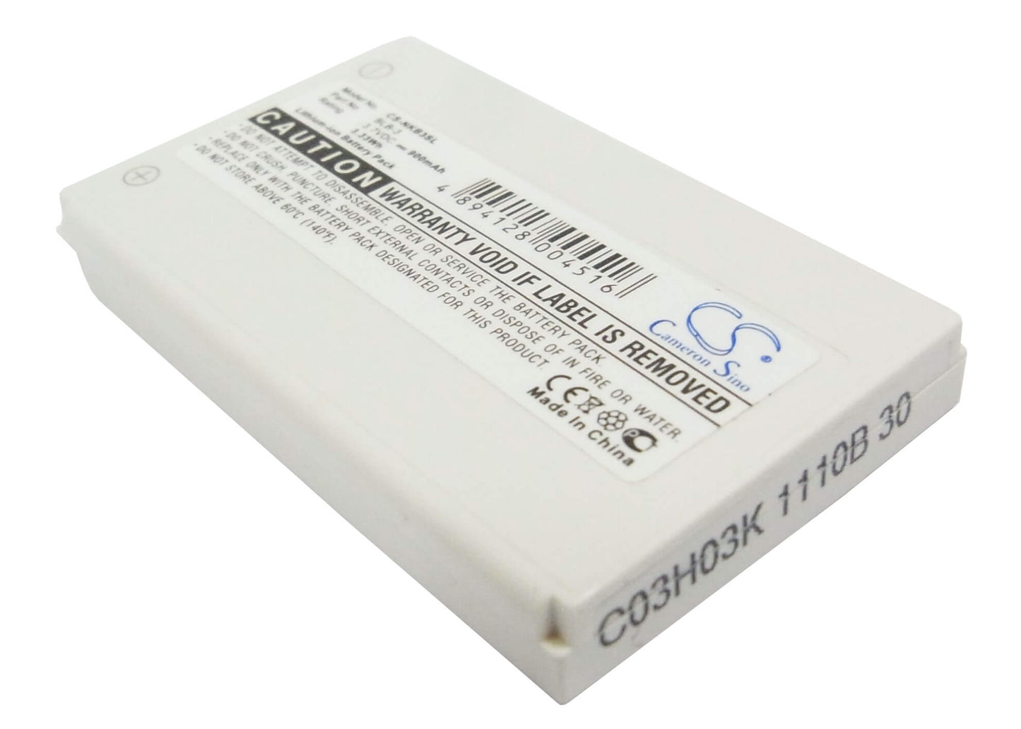 3.7V, 900mAh, Li-ion Battery fits Nokia, 6340, 6340i, 3.33Wh