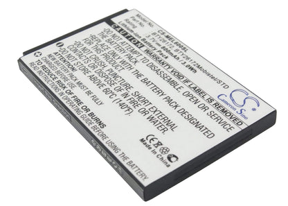 3.7V, 800mAh, Li-ion Battery fits Emporia, Mobistel El600, Mobistel El600 Dual, 2.96Wh