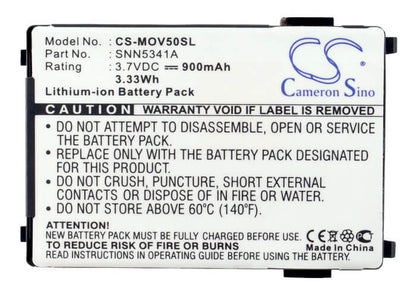 3.7V, 900mAh, Li-ion Battery fits Motorola, 2088, 3620, 3.33Wh