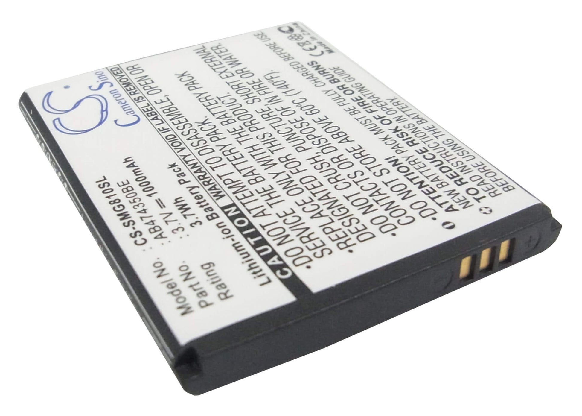 3.7V, 1000mAh, Li-ion Battery fits Samsung, B5722 Duos, Bt-b7732, 3.7Wh