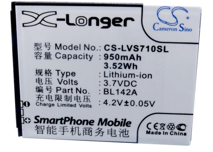 3.7V, 950mAh, Li-ion Battery fits Lenovo, I325, I325wg, 3.515Wh