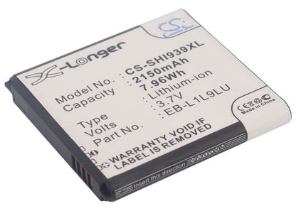 3.7V, 2150mAh, Li-ion Battery fits Samsung, Galaxy S3 Duos, Sch-i939d, 7.955Wh