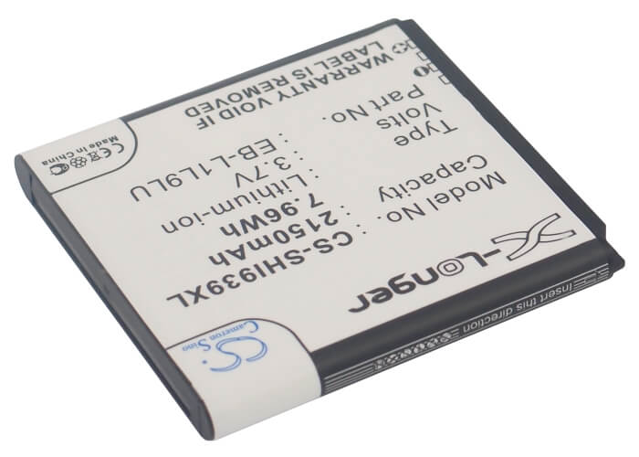 3.7V, 2150mAh, Li-ion Battery fits Samsung, Galaxy S3 Duos, Sch-i939d, 7.955Wh