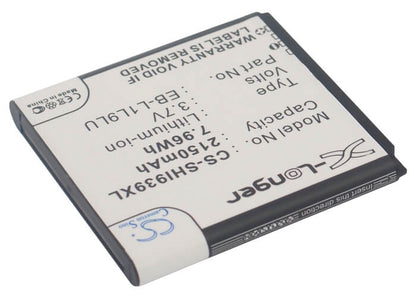3.7V, 2150mAh, Li-ion Battery fits Samsung, Galaxy S3 Duos, Sch-i939d, 7.955Wh