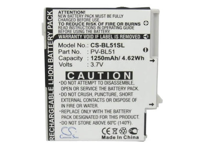 3.7V, 1250mAh, Li-ion Battery fits Sharp, Em-one S01sh, 4.625Wh