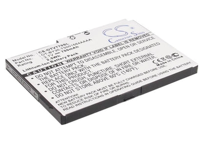 3.7V, 700mAh, Li-ion Battery fits Alcatel, One Touch V770, One Touch V770a, 2.59Wh