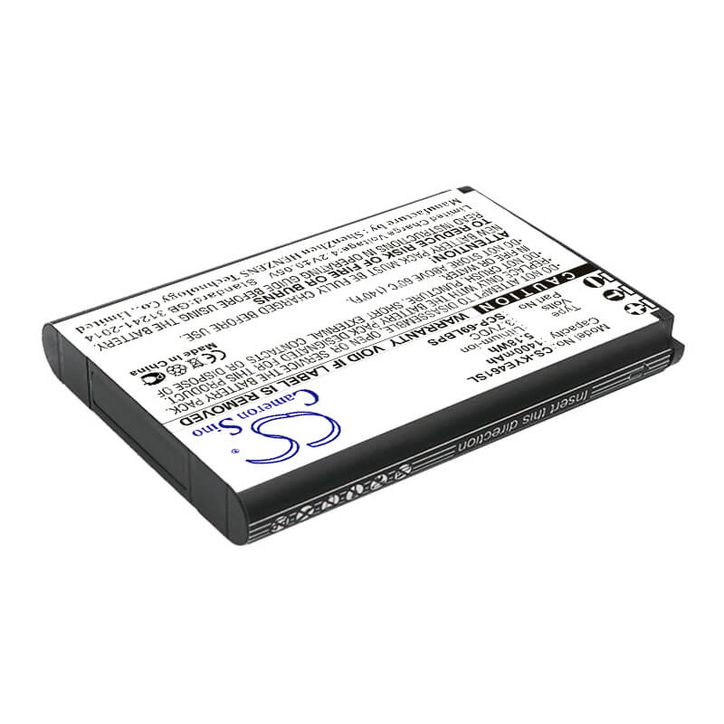 3.7V, 1400mAh, Li-ion Battery fits Kyocera, Duraxtp, Duraxv Lte, 5.18Wh