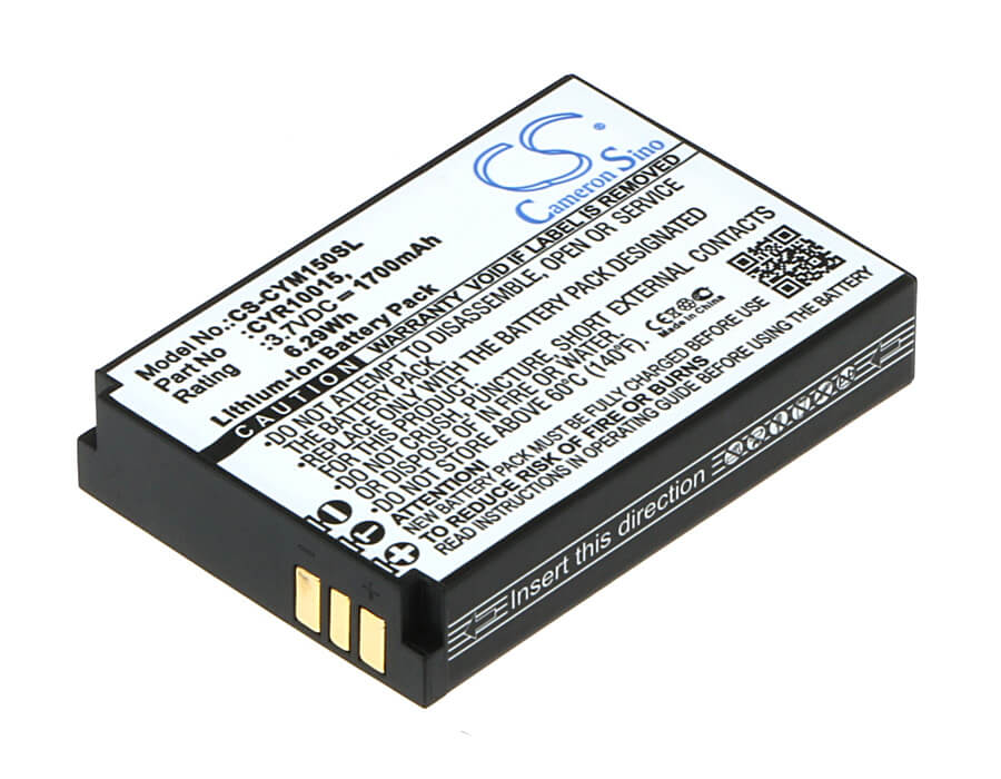3.7V, 1700mAh, Li-ion Battery fits Cyrus, Cm15, 6.29Wh