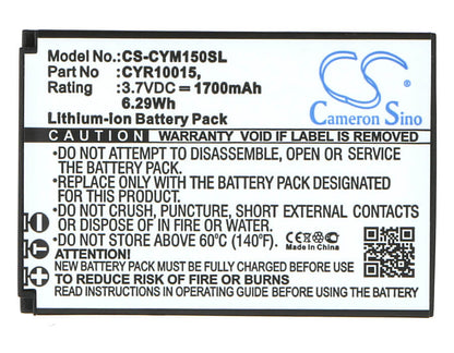 3.7V, 1700mAh, Li-ion Battery fits Evolveo, Strongphone Wifi, 6.29Wh