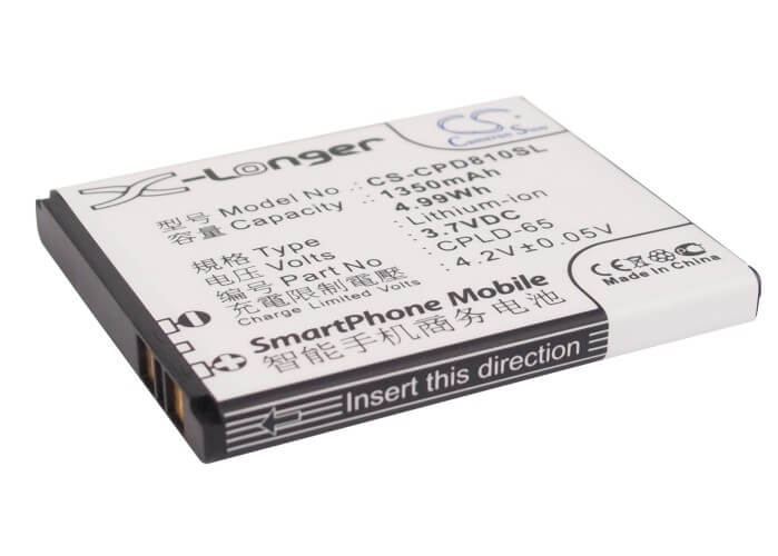 3.7V, 1350mAh, Li-ion Battery fits Coolpad, 8810, 4.995Wh