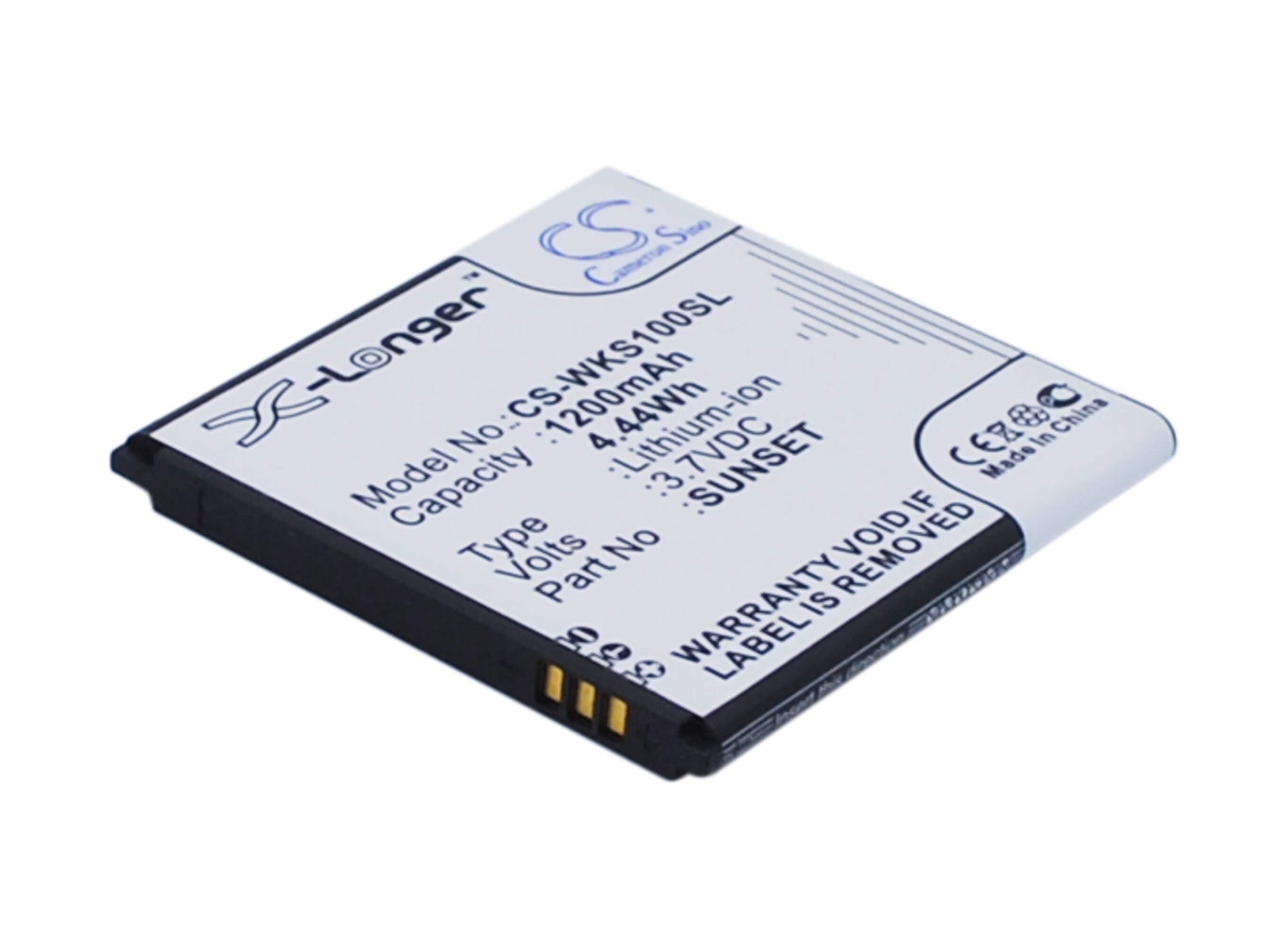 3.7V, 1200mAh, Li-ion Battery fits Blu, A030, Advance 4.0 L2, 4.44Wh
