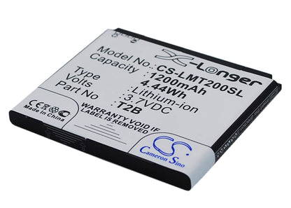 3.7V, 1200mAh, Li-ion Battery fits Lumigon, T2, 4.44Wh