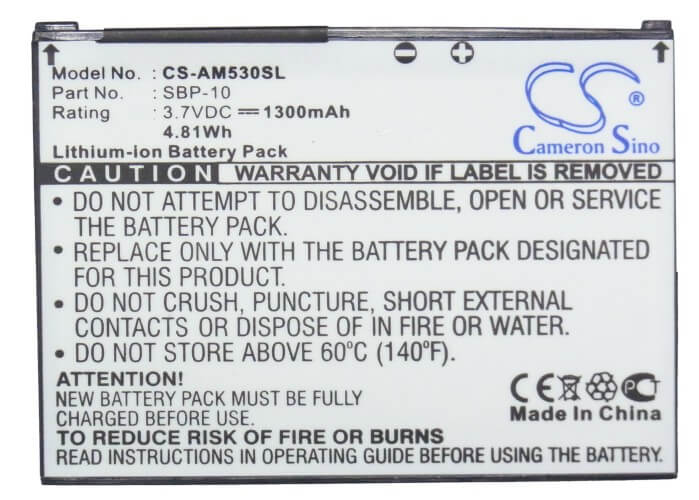 3.7V, 1300mAh, Li-ion Battery fits Asus, Aries, Lamborghini Zx1, 4.81Wh