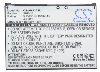 3.7V, 1300mAh, Li-ion Battery fits Asus, Aries, Lamborghini Zx1, 4.81Wh