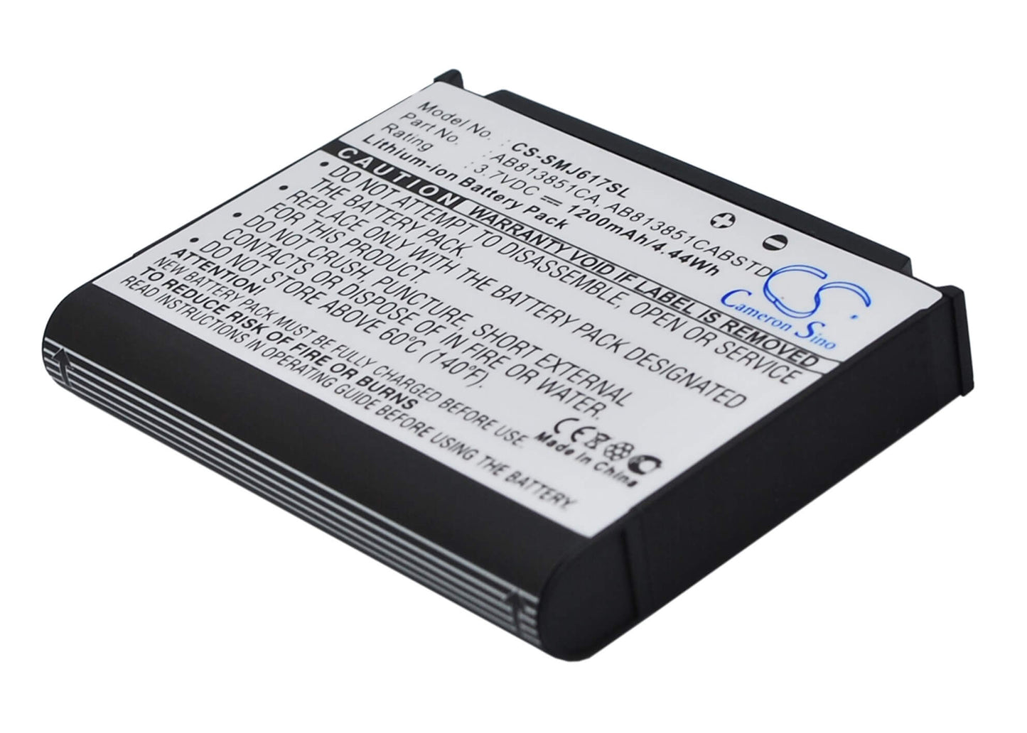 3.7V, 1200mAh, Li-ion Battery fits Samsung, Blackjack Ii, Dm-s105, 4.44Wh