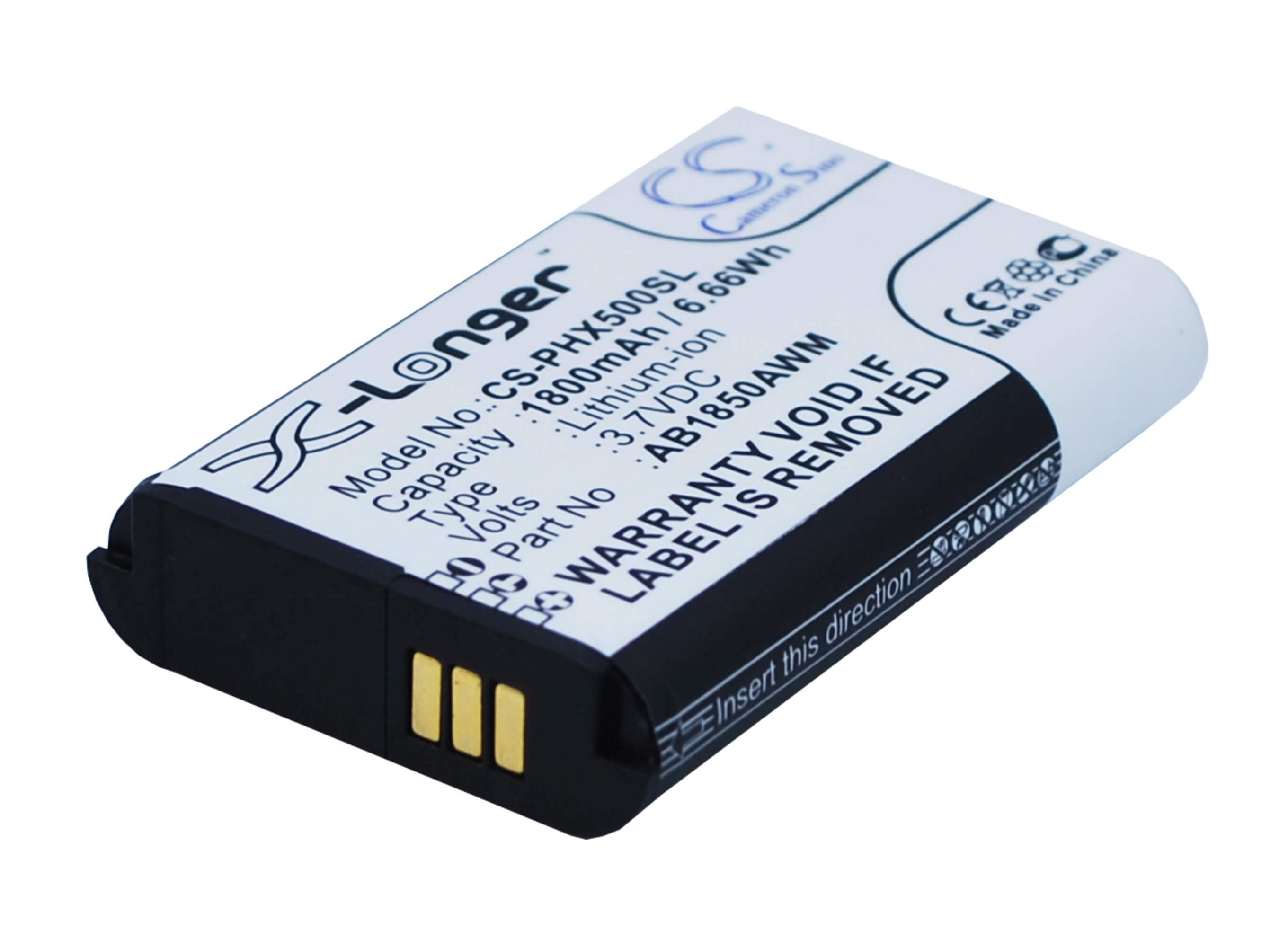 3.7V, 1800mAh, Li-ion Battery fits Philips, Ab1720awm, Ab1790awm, 6.66Wh