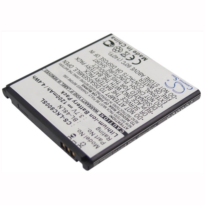 3.7V, 1200mAh, Li-ion Battery fits T-mobile, Mytouch Q, Mytouch Q 4g, 4.44Wh