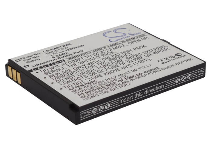 3.7V, 1200mAh, Li-ion Battery fits Emporia, Ak-e1200, Telme E1000, 4.44Wh