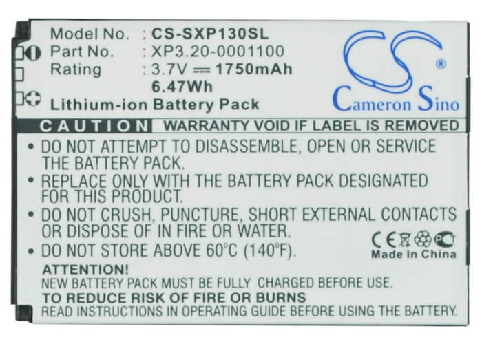 3.7V, 1750mAh, Li-ion Battery fits Land Rover, S1, S2, 6.475Wh