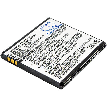 3.7V, 1100mAh, Li-ion Battery fits Zte, V797, 4.07Wh
