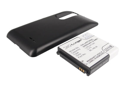 3.7V, 2400mAh, Li-ion Battery fits Lg, Optimus 3d Max, P725, 8.88Wh