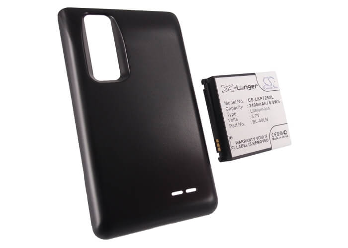 3.7V, 2400mAh, Li-ion Battery fits Lg, Optimus 3d Max, P725, 8.88Wh